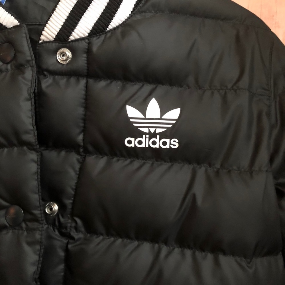 Adidas black three stripes insulated jacket - Picture 3 of 11